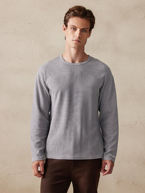 Casual Ribbed Pitted Sweatshirt