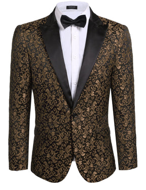 Coofandy Floral Party Tuxedo (US Only) Blazer coofandy Coffee XS 