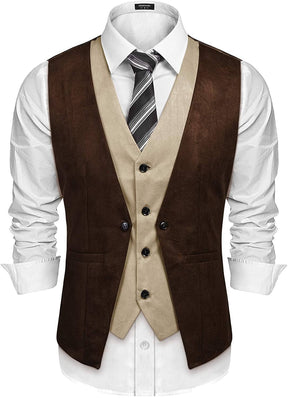 Coofandy Suede Leather Vest (US Only) Vest coofandy 