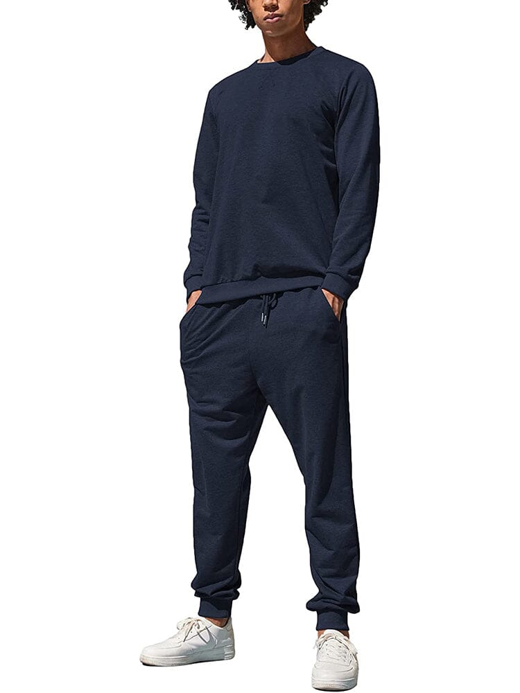 2-Piece Athletic Casual Tracksuit (US Only) Tracksuits COOFANDY Store Navy S 