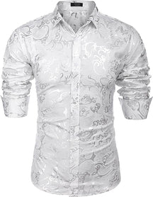 Luxury Design Floral Dress Shirt (US Only) Shirts COOFANDY Store Pat8 S 