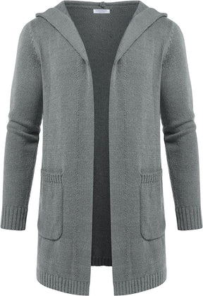 Lightweight Knitted Cardigan Sweaters with Pockets (US Only) Coat COOFANDY Store Light Grey S 