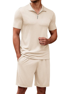 Clasic Casual Polo Shirt Set (US Only) Sets coofandy Beige S 
