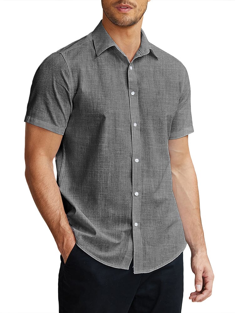 Classic Pure Cotton Button Up Shirt (US Only) Shirts coofandy Black S 
