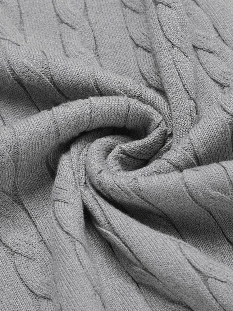 Classic Cable Knitted Pullover Sweater coofandy