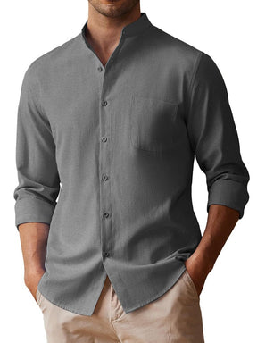 Leisure Soft 100% Cotton Shirt (US Only) Shirts coofandy Dark Grey S 