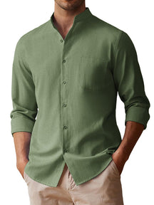 Leisure Soft 100% Cotton Shirt (US Only) Shirts coofandy Army Green S 