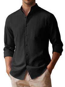 Leisure Soft 100% Cotton Shirt (US Only) Shirts coofandy Black S 