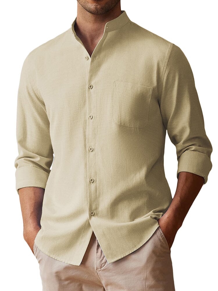 Leisure Soft 100% Cotton Shirt (US Only) Shirts coofandy Apricot S 