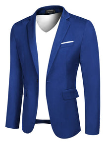 Casual Classic Suit Jacket (US Local) Blazer coofandy Peacock Blue S 