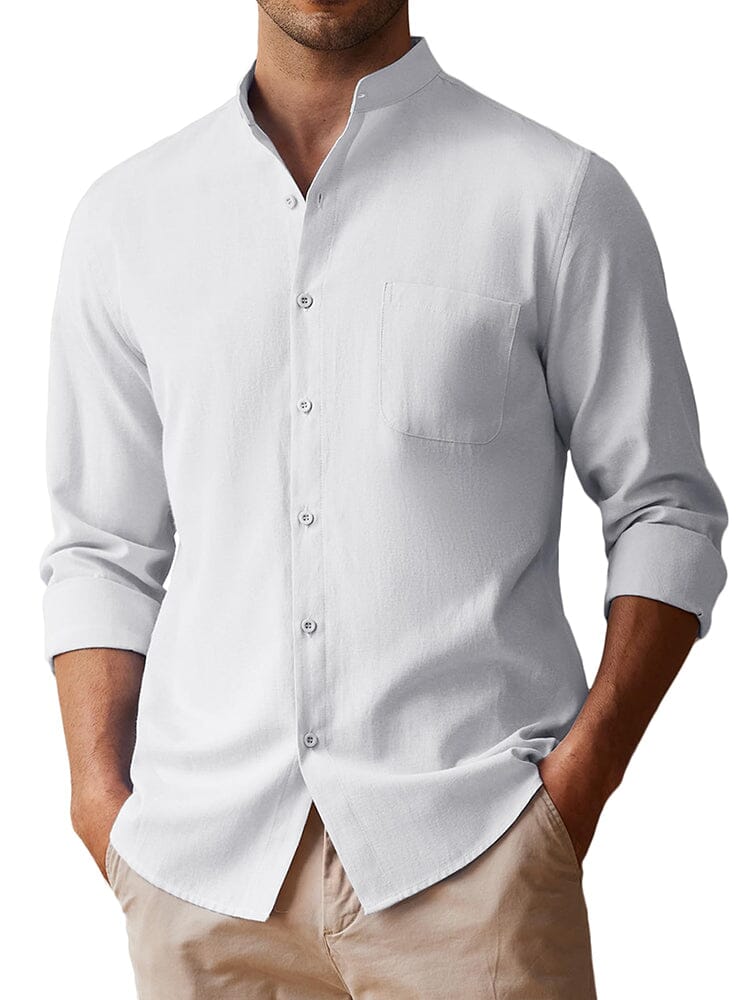 Leisure Soft 100% Cotton Shirt (US Only) Shirts coofandy White S 