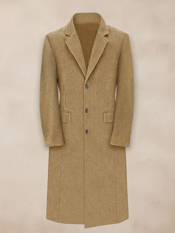 Classic Single Breasted Tweed Coat