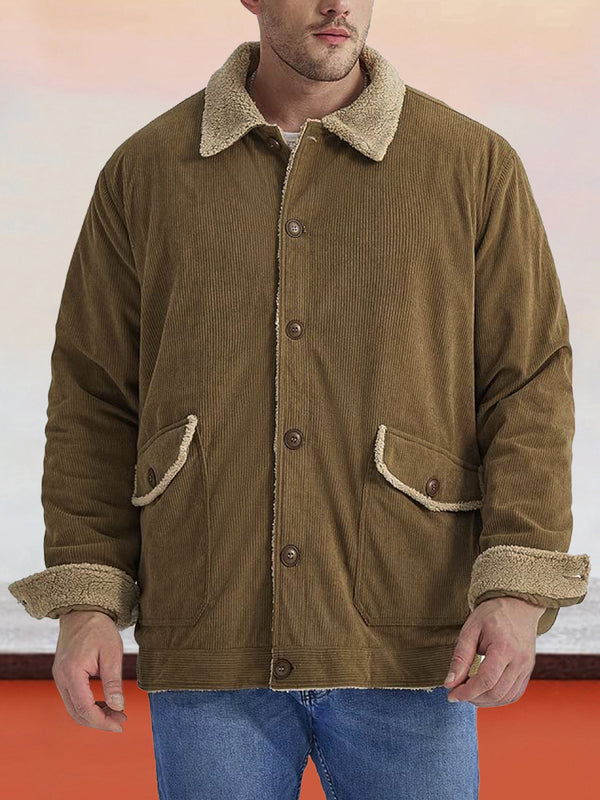 Vintage Corduroy Fleece Lined Jacket