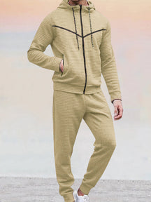Casual 2-Piece Waffle Tracksuit Outfits