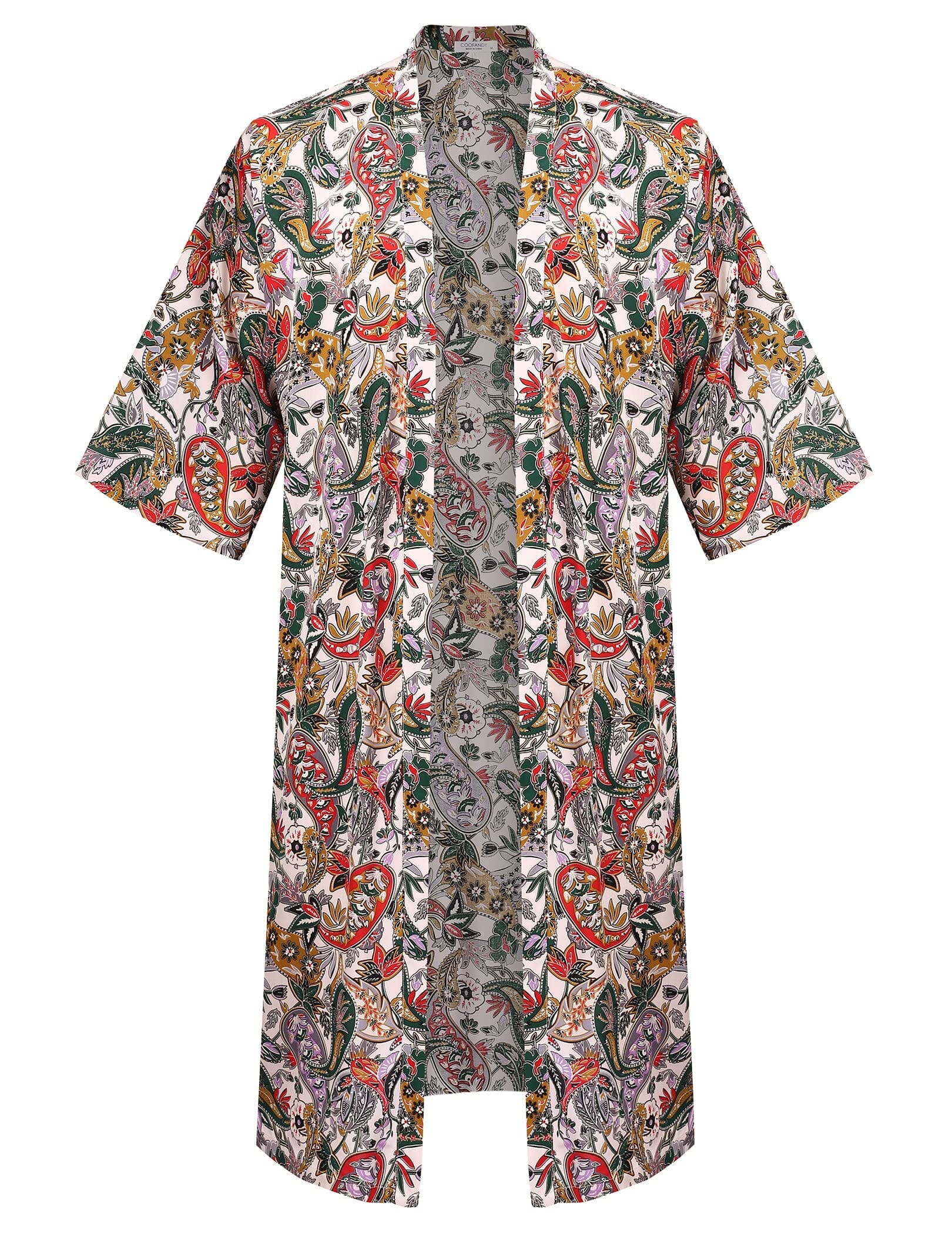 Coofandy Lightweight Kimono Robe (US Only) Robe coofandy White(paisley Print) S 