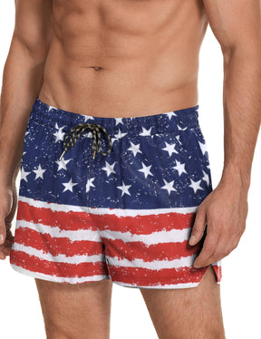 Classic Quick Dry Sport Shorts (US Only) Shorts COOFANDY Store American Flag and Stars S 