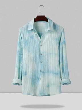 Coofandy Tie-Dyed Pattern Shirt coofandystore Sky Blue S 