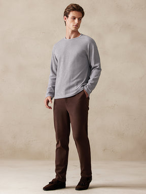Casual Ribbed Pitted Sweatshirt