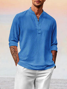 Cozy Lightweight Cotton Linen Button Shirt