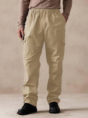 Casual 100% Cotton Multi Pockets Pants