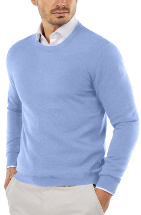 COOFANDY Men's Crew Neck Sweater Slim Fit Lightweight Sweatshirts Knitted Pullover for Casual Or Dressy Wear