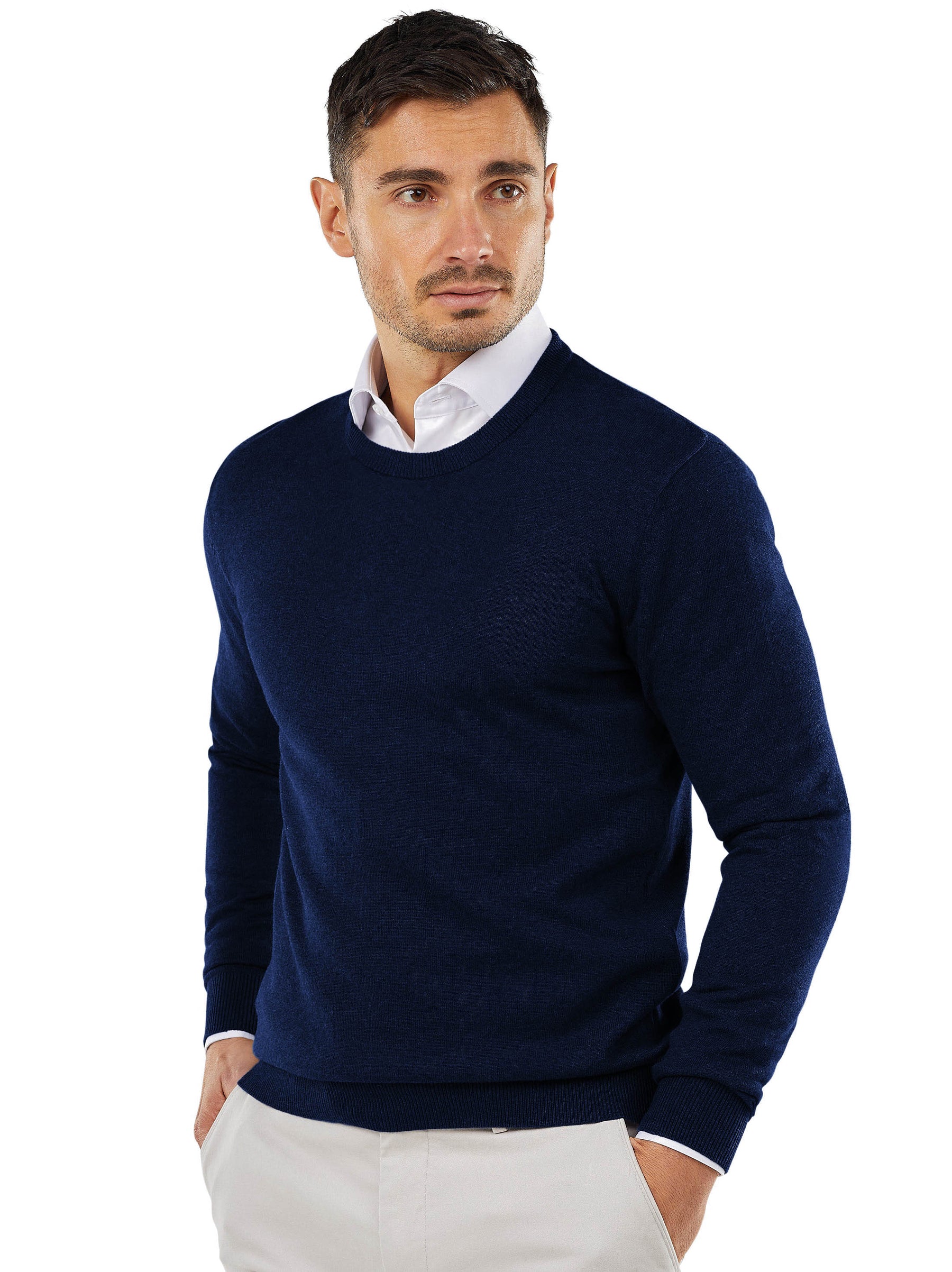 COOFANDY Men's Crew Neck Sweater Slim Fit Lightweight Sweatshirts Knitted Pullover for Casual Or Dressy Wear