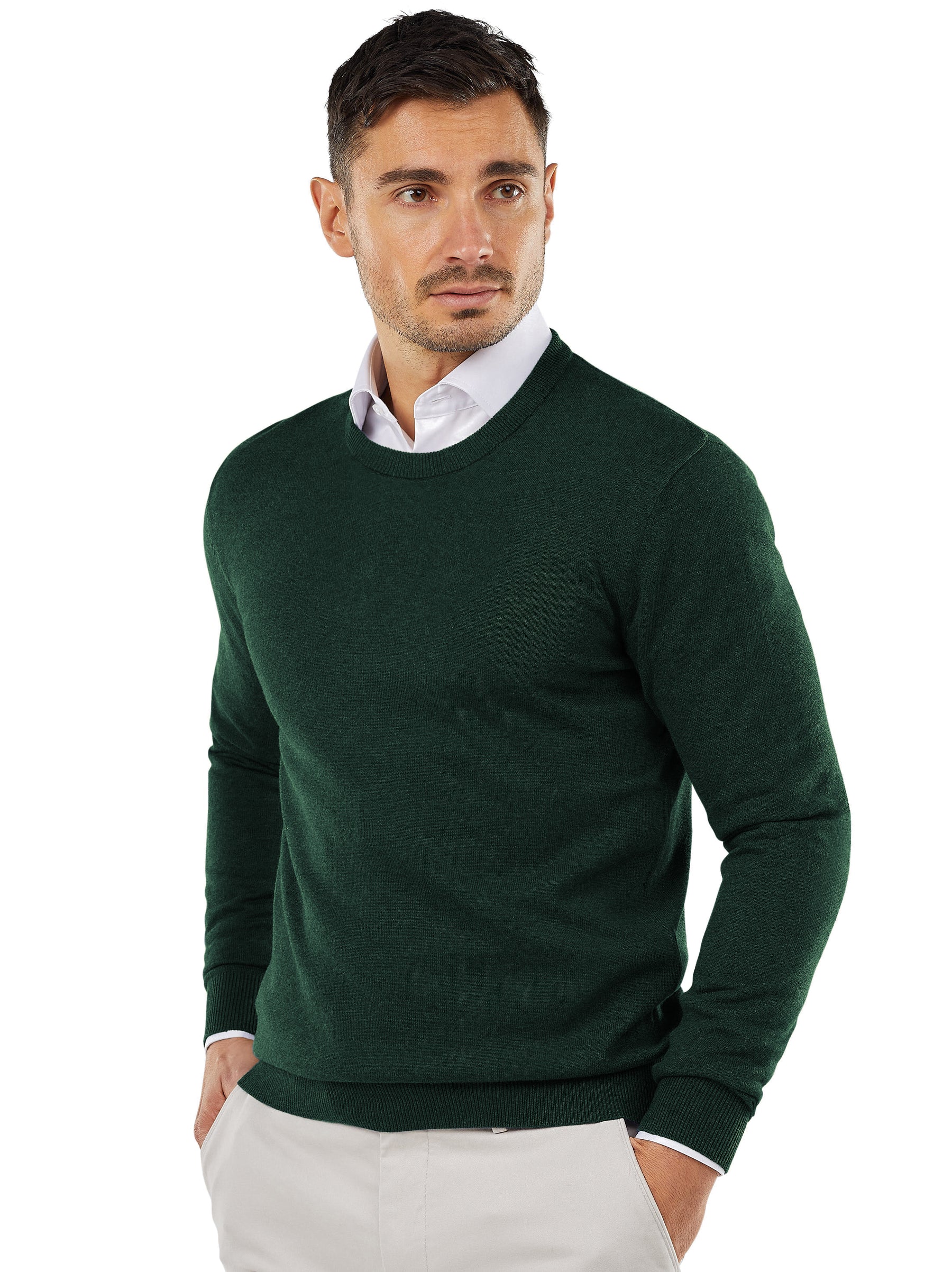 COOFANDY Men's Crew Neck Sweater Slim Fit Lightweight Sweatshirts Knitted Pullover for Casual Or Dressy Wear