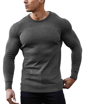 COOFANDY Men's Crew Neck Sweater Slim Fit Lightweight Sweatshirts Knitted Pullover for Casual Or Dressy Wear