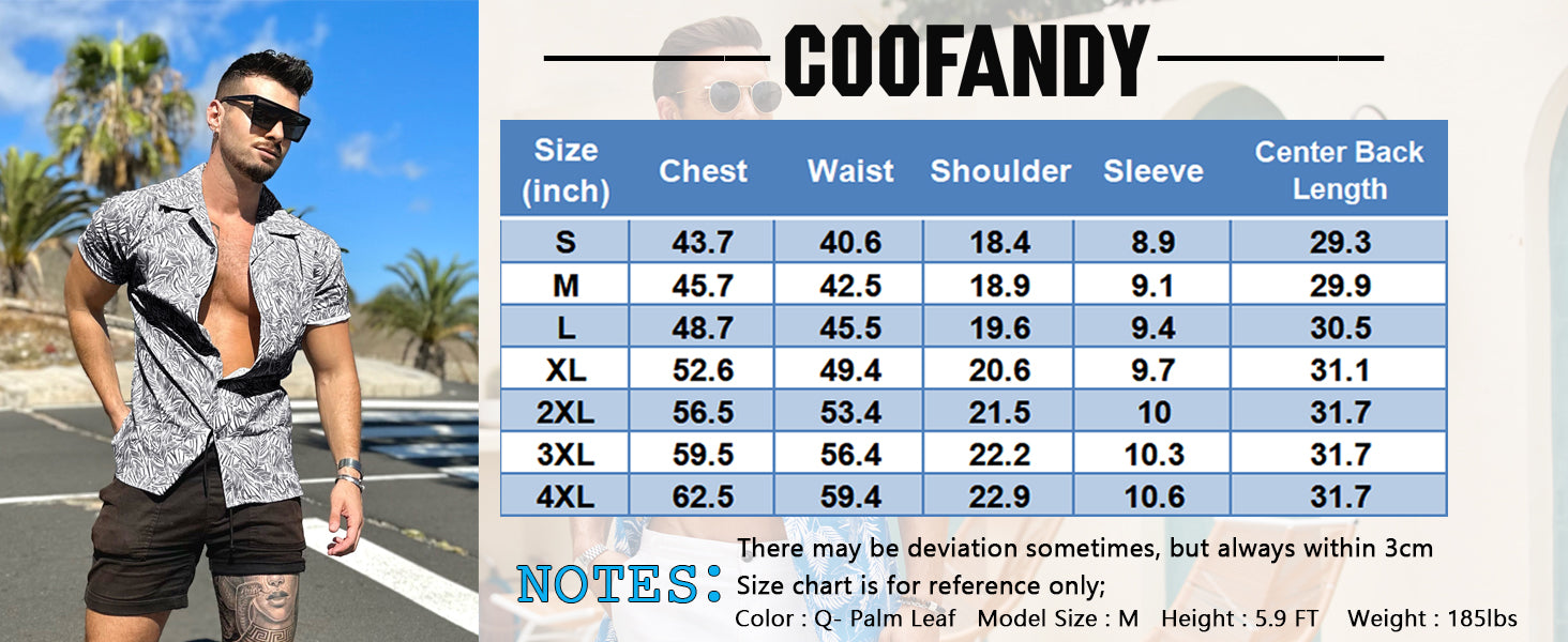 COOFANDY Men's Hawaiian Floral Shirts Cotton Linen Button Down Tropical Holiday Beach Shirts