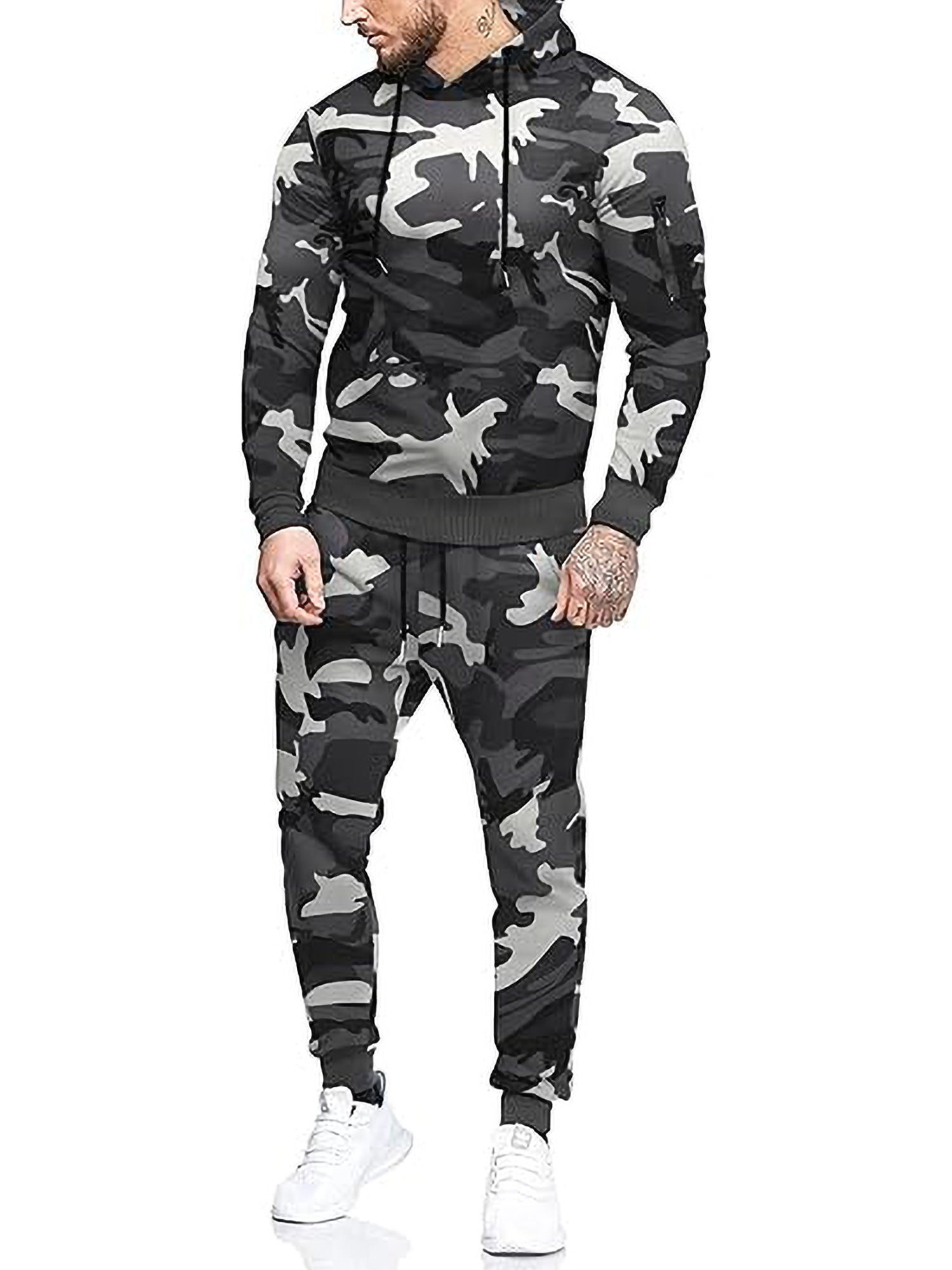 COOFANDY Men's Tracksuit 2 Piece Hooded Athletic Sweatsuits Casual Running Jogging Sport Suit Sets