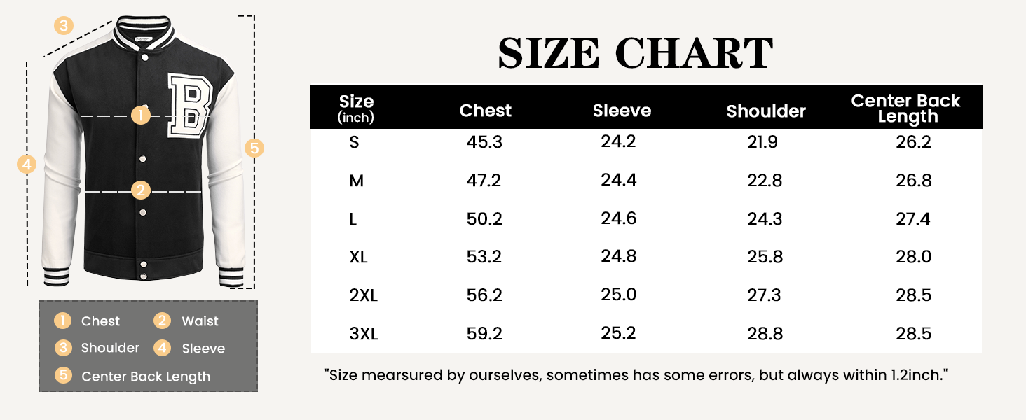 COOFANDY Men's Varsity Jacket Wool Blend Letterman Bomber Jacket Baseball Lightweight Jacket
