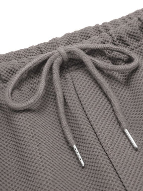 Waffle 2-Piece Hoodie Jogging Set (US Only) Sports Set coofandy 