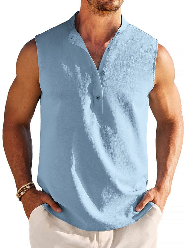 Casual Lightweight Henley Tank Top (US Only)