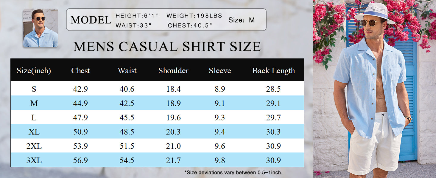 COOFANDY Mens Casual Cotton Linen Shirt Short Sleeve Button Up Shirts Summer Beach Top