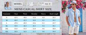 COOFANDY Mens Casual Cotton Linen Shirt Short Sleeve Button Up Shirts Summer Beach Top