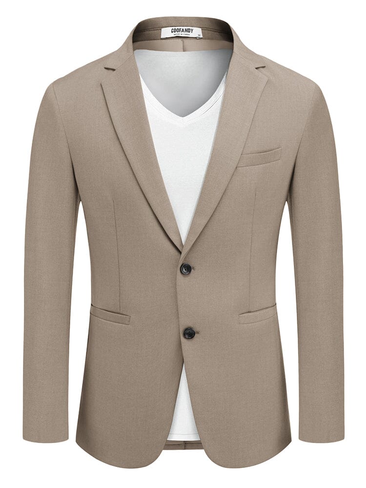 Business Casual Lightweight Blazer Jacket (US Only) Blazer coofandy Light Khaki S 