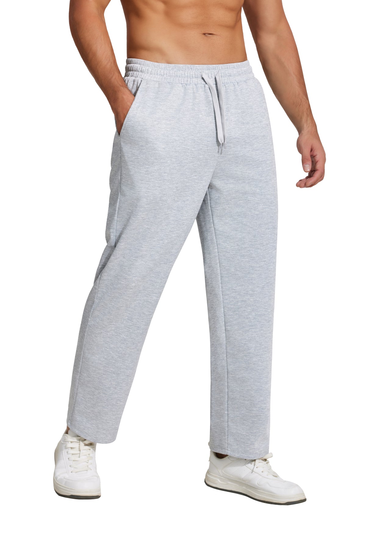 COOFANDY Men Jogger Yoga Sweatpants Casual Athletic Elastic Waist Pants Open Bottom Trouser Jersey Knit Pants with Pockets