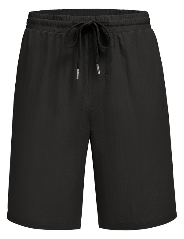 COOFANDY Men's Summer Beach Shorts Lightweight Elastic Waist Drawstring Casual Shorts with Pocket