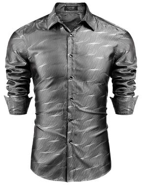 Coofandy Luxury Dress Shirt (US Only) Shirts coofandy grey S 