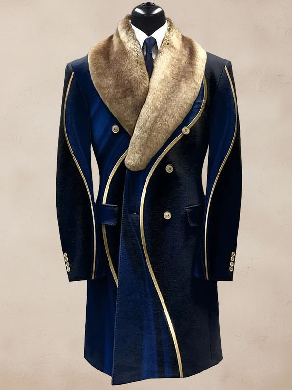Stylish Windproof Fur Collar Coat