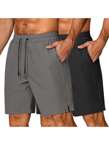 Athletic 2 Pack Workout Shorts (US Only) Shorts coofandy Dark Grey/Black S 