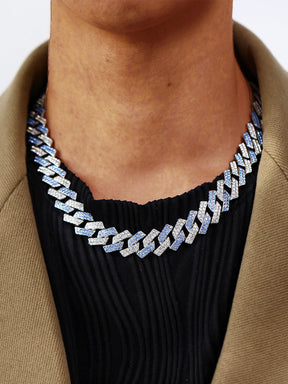 Cuban Link Chain Rhinestone Necklace