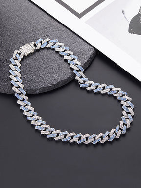 Cuban Link Chain Rhinestone Necklace