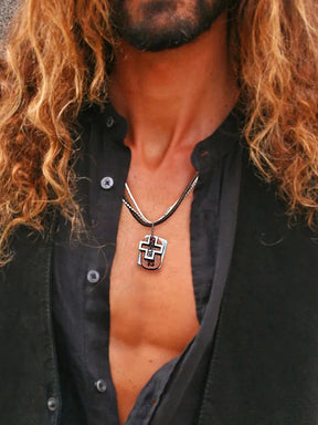 Vintage Cross Layered Pendant Necklace