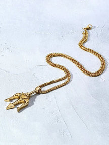 Classic Trident Pendant Necklace Necklace coofandy Gold One Size 