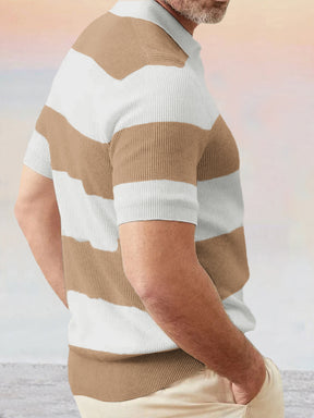 Striped Short Sleeve Polo Shirts