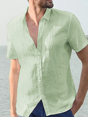 Casual Cotton Linen Button Shirt