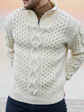 Stylish Cable Knit Turtleneck Sweater