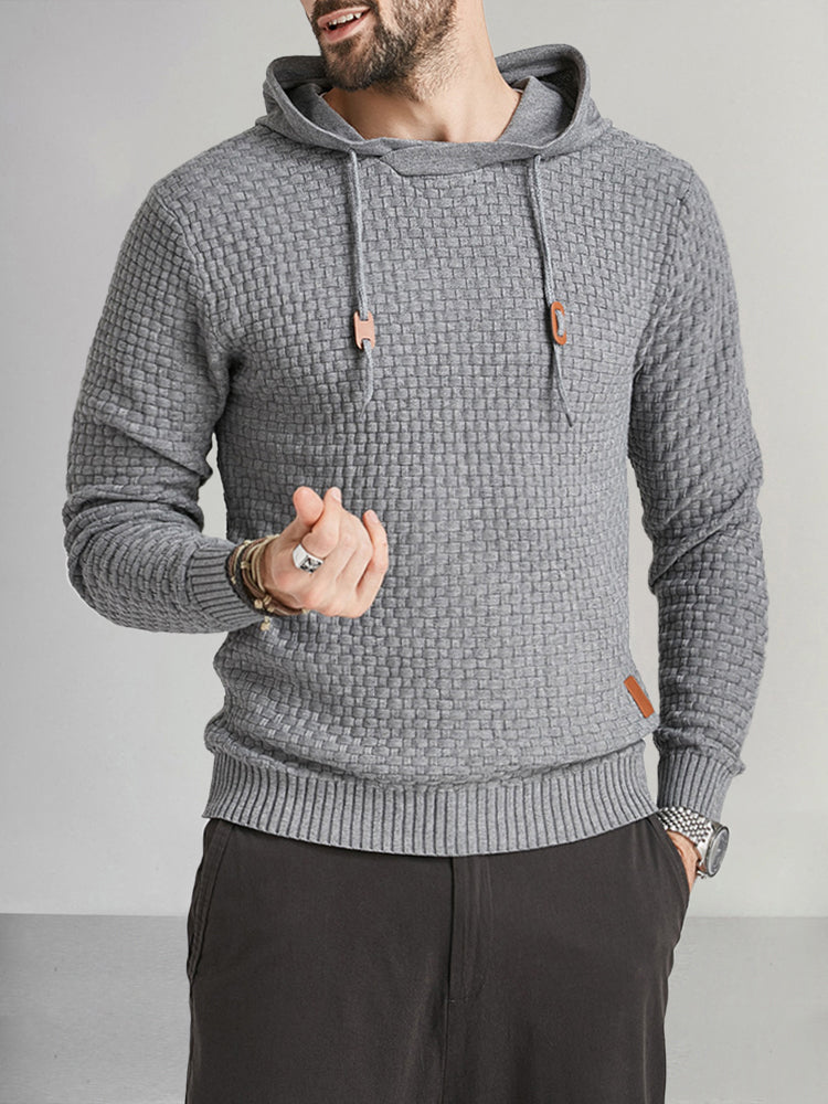 Casual Soft Knit Hoodie