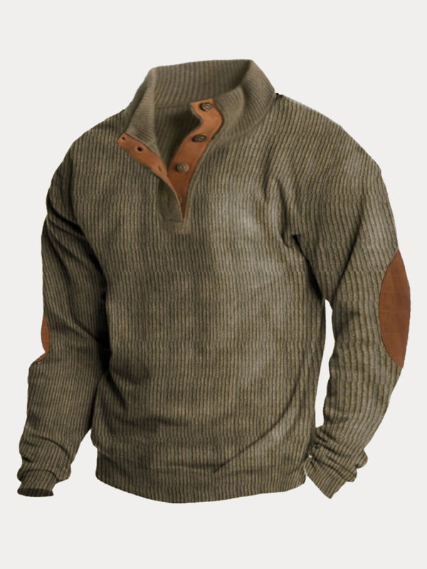 Casual Corduroy Pullover Sweatshirt